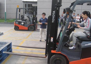 操作叉車前檢查、避讓障礙物、叉車倒車行駛要求、叉車停車放置及行為規范。